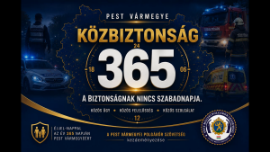 A Pest Megyei Polgárőr Szövetség Közbiztonság 365 nevű kampányának plakátja